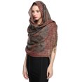 thumbnail image 6 of Pashmina Scarf Rave Women Scarves Luxury Paisley Shawl with Fringe Reversible Large Blanket Wrap 78.5" X27.5"(Olive Green), 6 of 9