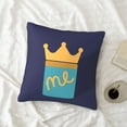 thumbnail image 4 of LNWH Decorative Pillow Covers, Crown Square Sofa Decorative Knit Pillow Case, 18"x18", 4 of 8