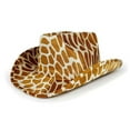 thumbnail image 4 of CUZIBR Children'S Hat Leopard Print Stripped Casual Wide Brim Cowboy Hat Denim Cap Stage Performances Stylish Cowgirl Fashionable Cap,Gold,One Size, 4 of 6
