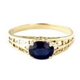 thumbnail image 3 of Galaxy Gold 14k Solid Yellow Gold Filigree Ring with 1.15 Carat (CTW) Natural Blue Sapphire-2394 (8.5), 3 of 7