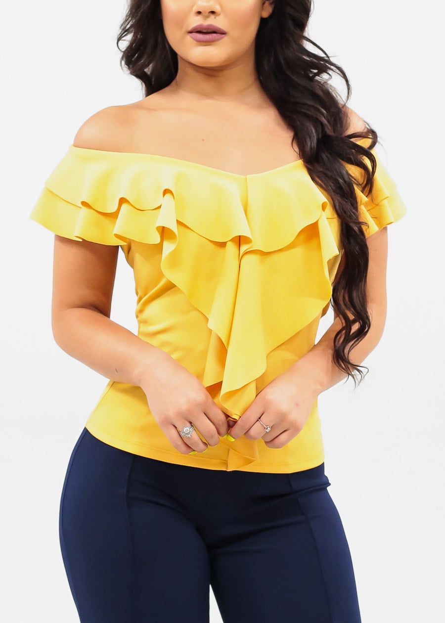 yellow dressy top