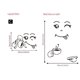 thumbnail image 2 of ER Pegatinas para nevera con cara sonriente y gafas de sol, pegatinas para nevera de dibujos animados (Estilo C) Rojo Verde, 2 of 3