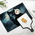 thumbnail image 4 of BaHomeck placemats Set of 4 rectangle Linen Cotton Placemats for Dining Table Washable Heat Resistant,18*12inch,Majestic Black Wolf With Piercing Blue Eyes, 4 of 4