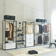 thumbnail image 3 of Pemberly Row 47" Wood and Metal Walk-in Closet with One Shelf, 3 of 8