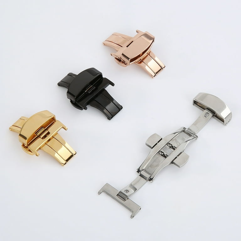 Kuorak Stainless Steel Flip Lock Butterfly Deployment Clasp Watch Deployant Buckle Walmart