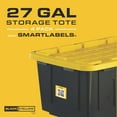BLACK & YELLOW CX, 27Gallon Heavy Duty Tough Storage Container with