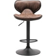 thumbnail image 3 of Modern Home  Kappa Vintage Contemporary Faux Leather Adjustable Height Barstool - 21" - 32" Variable Height Bar/Counter Chair Single, 3 of 7