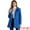 Indigo Blue, variant on Women's Peter Pan Collar Double Breasted Winter Trench Coat Yellow M