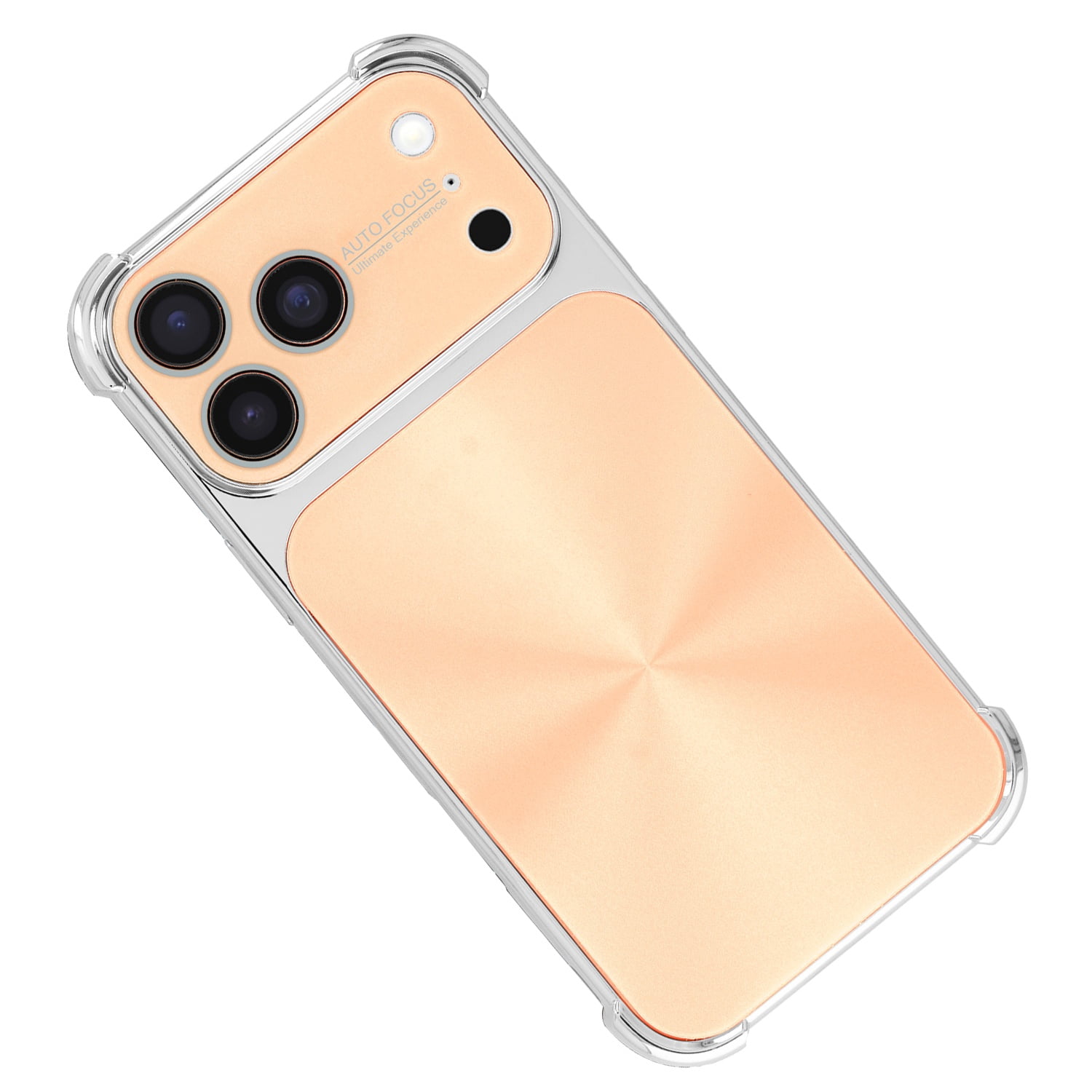Four-Corner Drop Protection CD-Pattern Case for iPhone 17 Pro Max - Gold