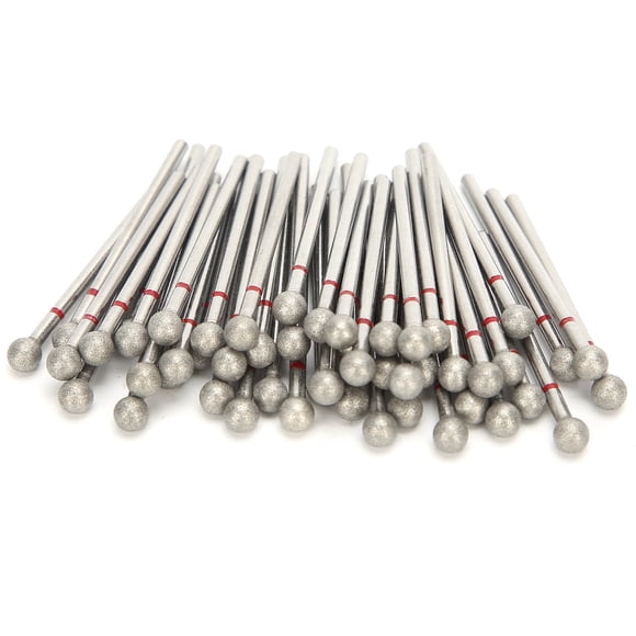 50 brocas esféricas para uñas, para eliminar piel muerta, pulir uñas, cabezal de pulido, accesorio de 5 mm/0,2 pulgadas