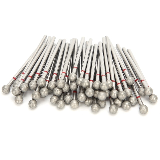 50 brocas esféricas para uñas, para eliminar piel muerta, pulir uñas, cabezal de pulido, accesorio de 5 mm/0,2 pulgadas