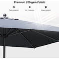 thumbnail image 5 of PURPLE LEAF 10' x 10' Patio Market Umbrella Outdoor Table Sun Umbrellas with Crank 8 Aluminum Sturdy Ribs for Pool Deck Backyard Beach Grey, 5 of 7
