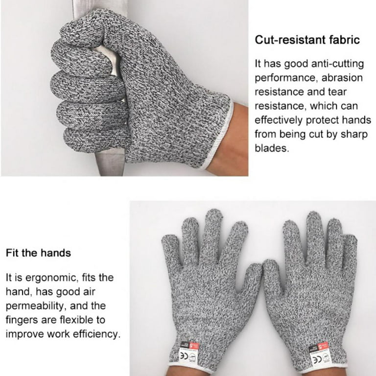 Aosijia Cut Resistant Gloves Food Grade Level 5 Protection Safety Kitchen  Cuts Gloves for Oyster Shucking Fish Fillet Processing Mandolin Slicing  Meat