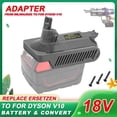 thumbnail image 1 of Adapter for Milwaukee M18 Li-ion Battery Convert to for Dyson SV12 V10 240923-01 Fluffy, 1 of 7