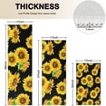 thumbnail image 4 of Black Sunflower Green Leaf Pattern Kitchen Rugs Sets Of 3,Kitchen Runner Rugs Non Skid Washable,Decorative Kitchen Floor Mats for Kitchen,Sink,Laundry,17"x30"+ 17"x47" + 17"x59", 4 of 6