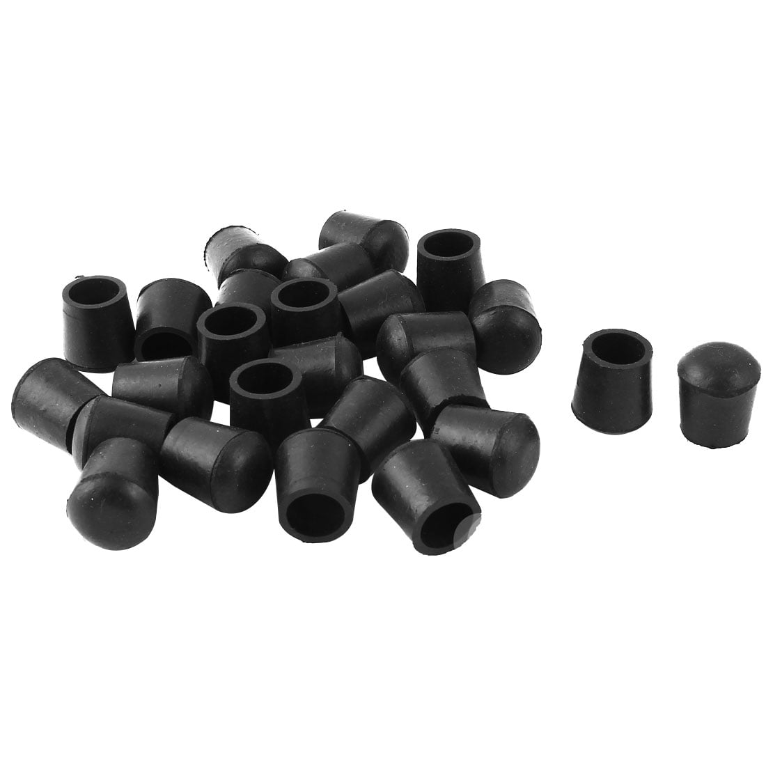 Unique Bargains 26 Pcs Antislip Rubber Round 16mm Inner Dia Chair Foot Cover Table Furniture Leg Protector Black
