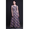 thumbnail image 4 of Bimba Floral Women Round Neck Printed Evening PartyÂ&nbsp;DressÂ&nbsp;Sleeveless Gown-Large, 4 of 6