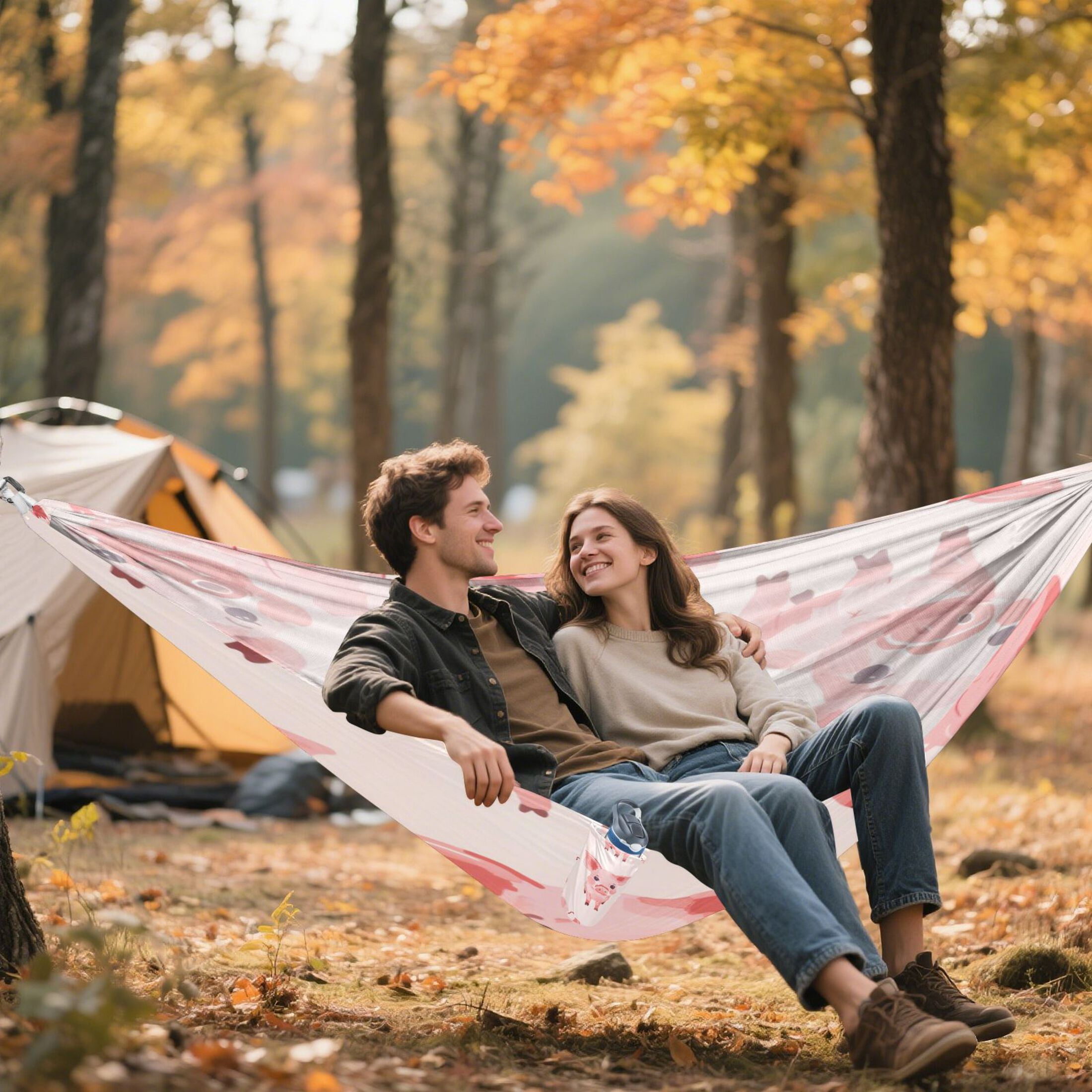 Hammock Camping Hammock Nylon Portable Hammock Travel Camping Hammock Pink Pig