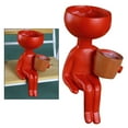 thumbnail image 4 of Escritorio Mesa Maceta Maceta Resina Florero Oficina/Decoración del hogar rojo Sharpla florero suculento, 4 of 8
