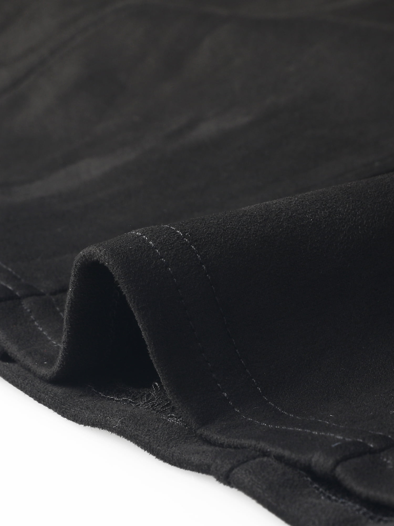 DARING DIVA Women's Plus Size Lapel Sleeveless Lightweight Suede Vests 5X Black