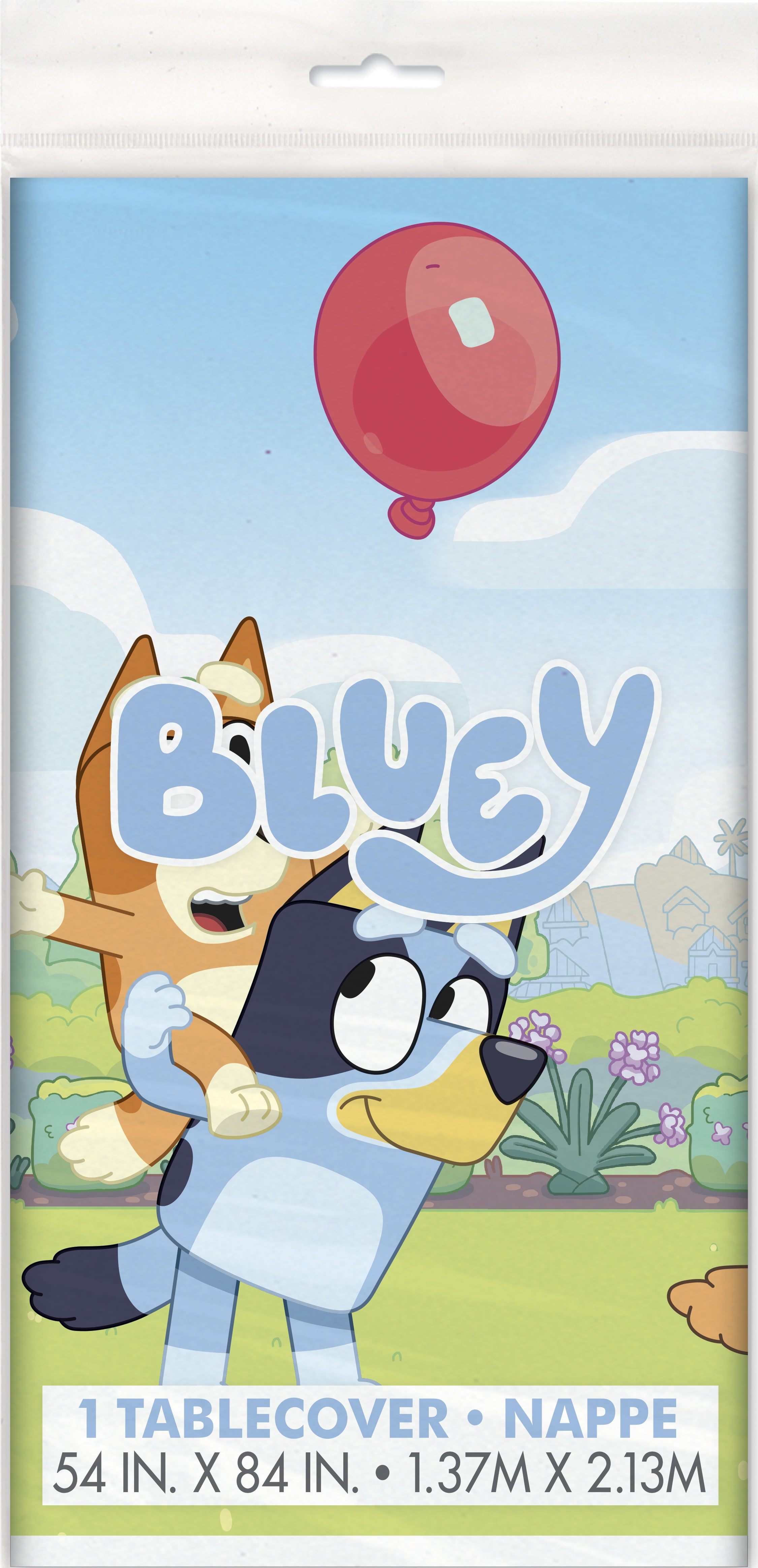Bluey Birthday Decorations | Bluey Birthday Party Supplies for 16 | Banner, Tablecloth, Plates, Napkins, Sticker