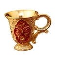 thumbnail image 4 of Taza en relieve Regalos coleccionables Copas retro portátiles para el hogar del hotel de vacaciones Rojo áureo BLESIY Tazas para beber, 4 of 8