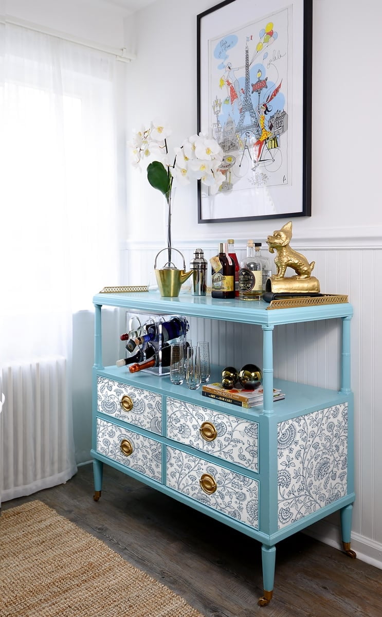 NextWall  Paisley Trail Peel and Stick Removable Wallpaper Midnight Blue