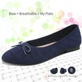 thumbnail image 4 of AOMAIS Women’s Ballet Flats Knit Mesh Flats Round Toe Shoes Comfy Slip Ons Casual Dress Flats Waling Loafer (NAVY,US6), 4 of 11