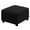 Black, variant on ATJIA Stretch Square Ottoman Cover Folding Storage Stool Furniture Protector Soft Rectangle Slipcover with Elastic Bottom