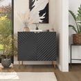 thumbnail image 4 of Boyel Living Sideboard Buffet Cabinet with 2 Doors , Accent Buffet Sideboard Storage Cabinet for Kitchen, Living Room, Entryway, Black, 4 of 10