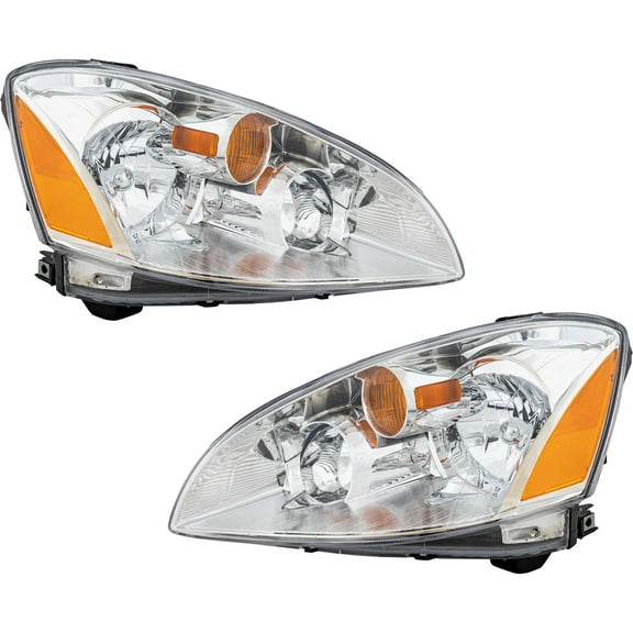 Garage-Pro Driver and Passenger Side Headlight for Nissan Altima Base S SE 2002-2004 Halogen With bulb(s) Without Sport Package Replaces# 260103Z626 260603Z626