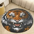 thumbnail image 4 of Tiger Animal Graffiti Washable Round Rug -Circle Area Rugs for Nursery Bedroom, Vintage Non Slip Non Shedding Low Pile Carpet for Living Room Coffee Table Entryway, 4 of 6