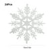 thumbnail image 3 of Decoración Del Árbol De Navidad Copos de nieve brillantes de 10 cm, 24 piezas de copos de nieve de invierno, decoración de copos de nieve para niños y adultos, 3 of 5