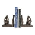 thumbnail image 2 of Creative Co-op EC0148 Serre-Livres en Résine Rustique Lapin sur Livre (Ensemble de 2 Pcs), Bronze, 2 of 7