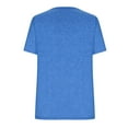 thumbnail image 5 of Women's Sunflower T Shirts Cotton Blend Summer Cute Graphic Short Sleeve Tees V Neck Letter Print Casual Tops (S, Blue), 5 of 6