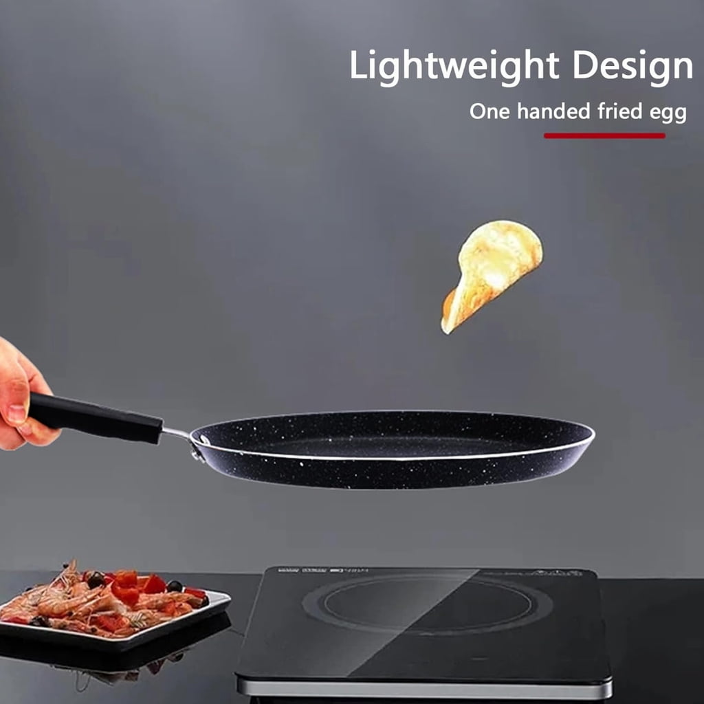 Cooking Aluminum Frying Pan 3 Size Nonstick Skillets Requires Less Oil Nonslip Grip Homes Kitchen Essential