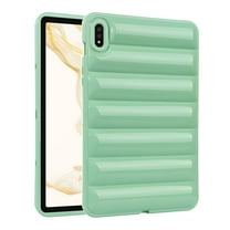 Allytechgroup Protective Case for Samsung Galaxy Tab S10  / S9  / S9 FE  12.4", Shockproof Puffy Bumper Cover with Soft Flexible Back, Lightweight Stand Case for Women & Kids, Green