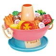 thumbnail image 2 of Juego de cocina de juguete con utensilios de cocina y olla caliente con pulverizador para niños y niñas 42 piezas rosa, 2 of 9