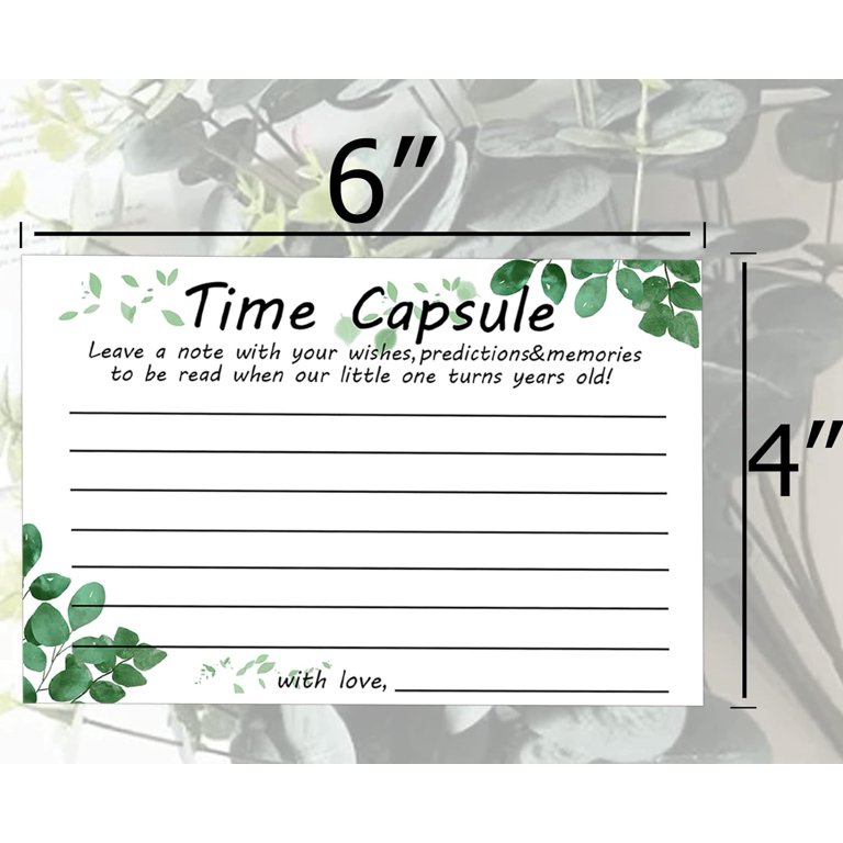 green-plants-time-capsule-cards-baby-shower-1st-birthday-4x6inch-time-capsule-message-cards-for-baby-shower-party-supplies-50pcs-walmart-com for Free Printable First Birthday Time Capsule Template Green Plants Time Capsule Cards Baby Shower 1st Birthday 4x6inch Time Capsule Message Cards for Baby Shower Party Supplies 50Pcs - Walmart.com for Free Printable First Birthday Time Capsule Template