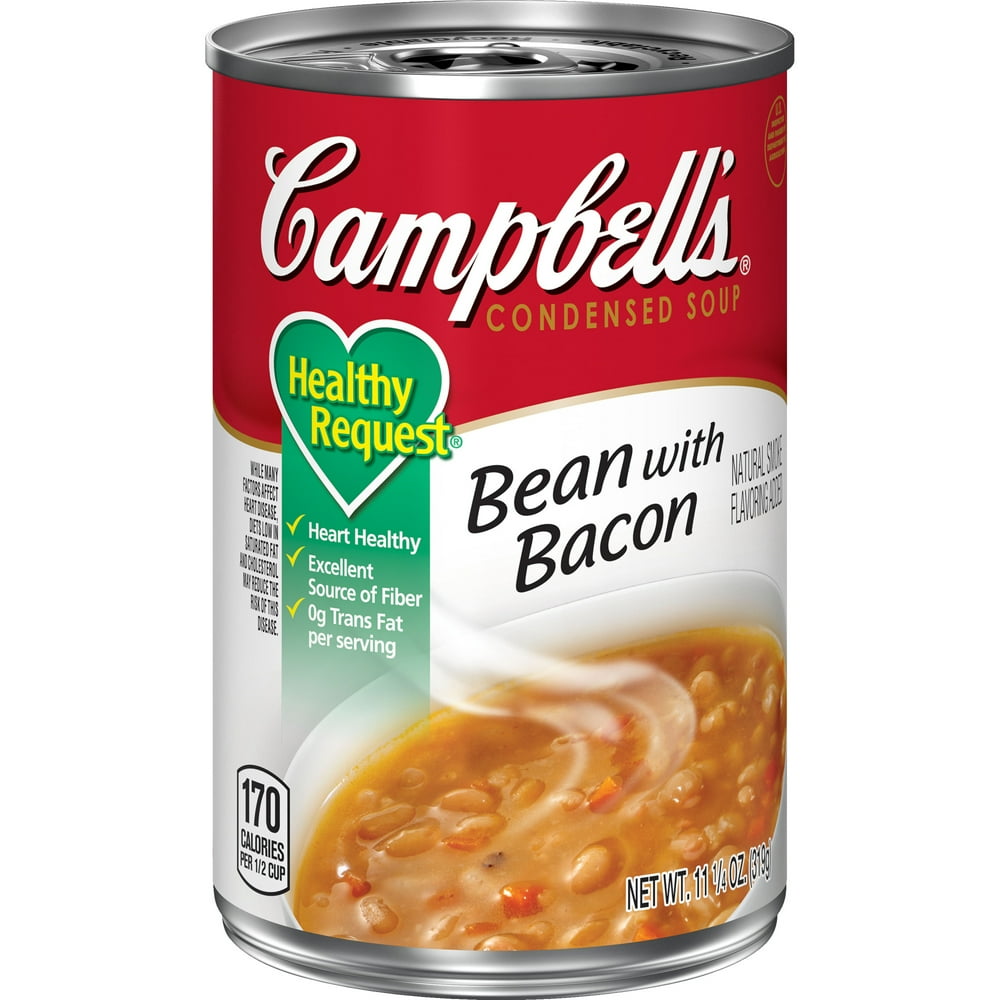 Campbell's Condensed Healthy Request Bean with Bacon Soup, 11.5 oz. Can
