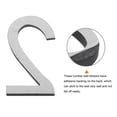 thumbnail image 4 of 3 Inch House Numbers 3D Number Mirror Wall Stickers Self-Adhesive for DIY Home Decoration Silver Number 2, 4 of 5