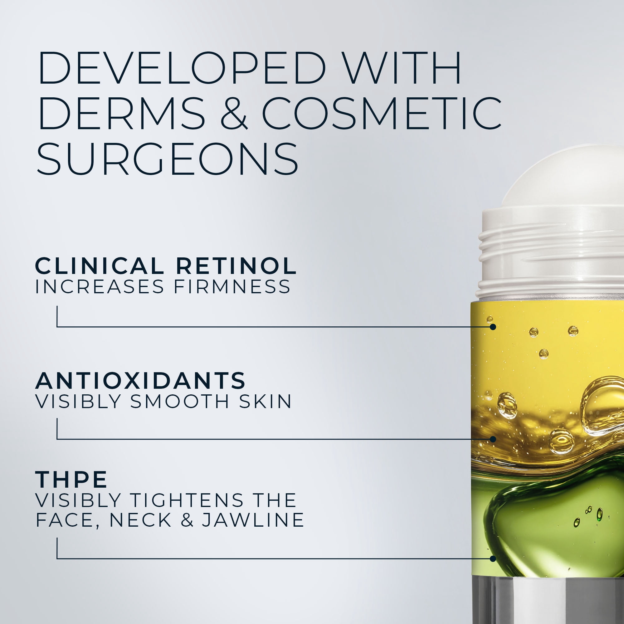 RoC Derm Correxion Firming Retinol Serum Stick with THPE + Antioxidants, Lift & Tighten for Face & Neck, Fragrance-Free, 1 oz