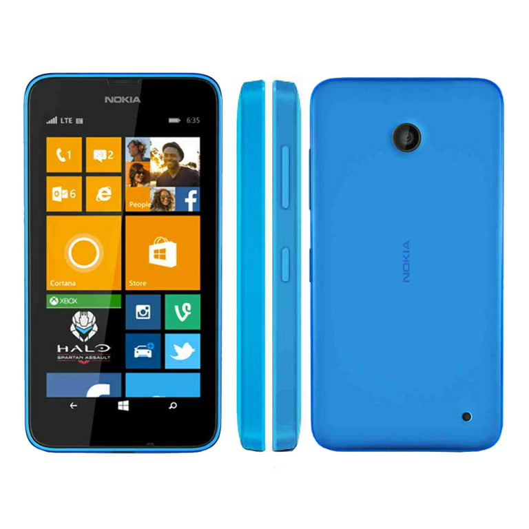 genade badminton Buitengewoon Nokia Lumia 635 Sprint Blue Windows 8.1 Touchscreen Quad-Core 4G LTE  Smartphone - Walmart.com
