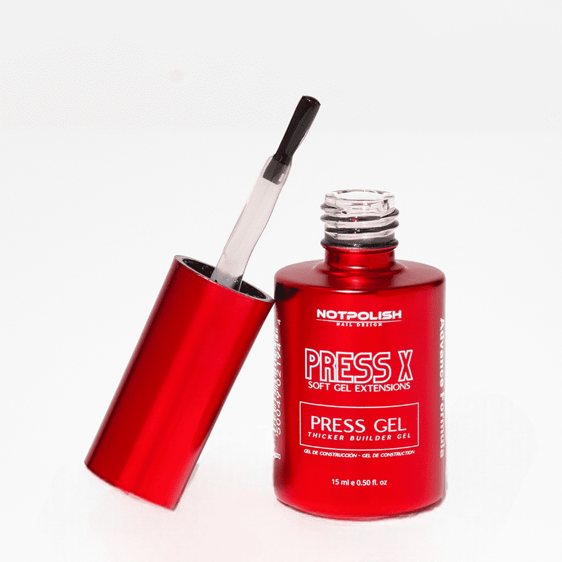 Notpolish Press X Nail Glue Gel; Quick Cure, Long-Lasting Hold, 1 Bottle, 0.5 oz
