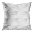 thumbnail image 1 of RYLABLUE Taie d'Oreiller Triangulaire Créative Style Origami Géométrique Hexagonal Gris Blanc Rendu 3D, 1 of 1