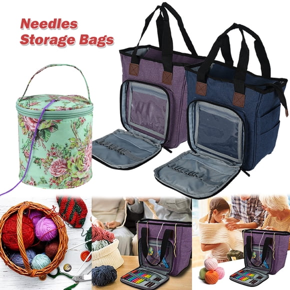NUAHRHY Oxford Cloth Household Knitting Bag Wool Crochet Hooks Needles Storage Bags Sewing Supplies