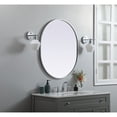 thumbnail image 3 of Metal Frame Oval Mirror 30x36 Inch in Silver, 3 of 3