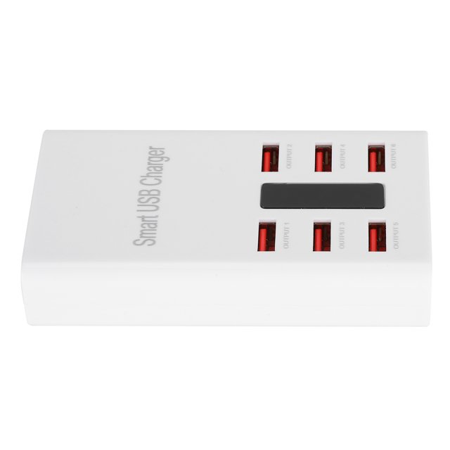 Adaptador De Carga Fireproof Material 6 Puerto USB USB CARGO RÁPIDO Autoras Automáticas Ajuste De Potencia De Salida Para La Cámara MP4