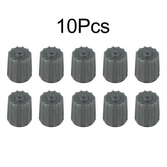 10pcs Gray Plastic Tire Valve Stem Caps for Nissan Vehicles