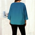 thumbnail image 5 of VBVC Women's Plus Gradient T-Shirt,Ladies 3/4 Sleeve Valentines Top,Soft Breathable Tee For Women,Multicolor,Size XXL, 5 of 6